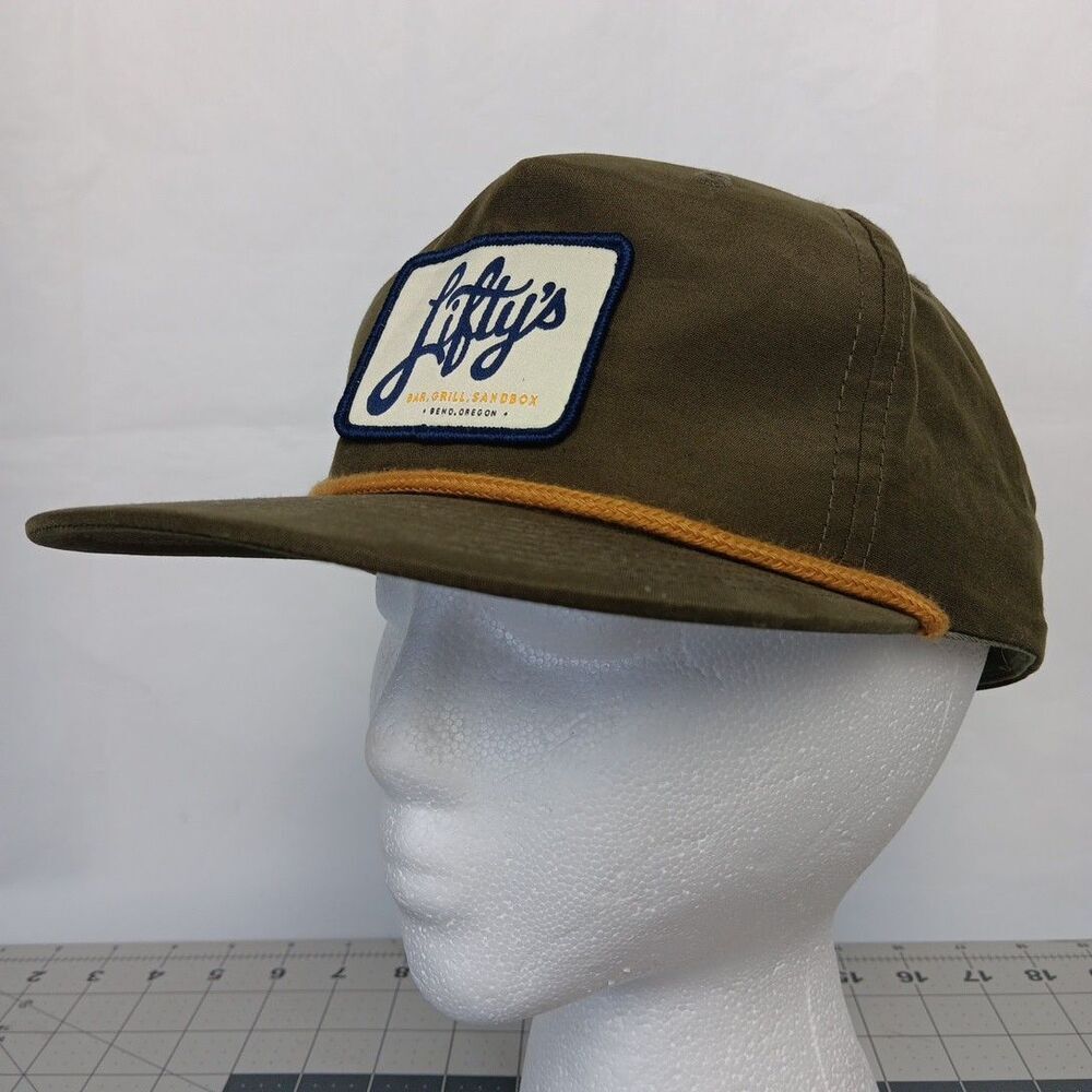 Lifty's Bar And Grill formerly Justy's Bend Oregon Hat Cap Snap Back Khaki